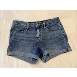 Old Navy Mid-Rise Cuffed Jean Shorts Medium Wash Denim Women's Size 10